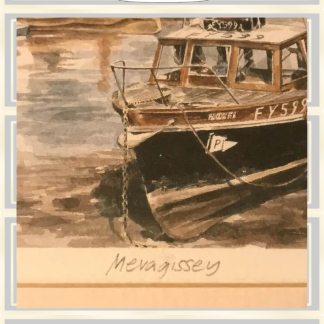 Mevagissey Watercolor Print By Glyn Martin