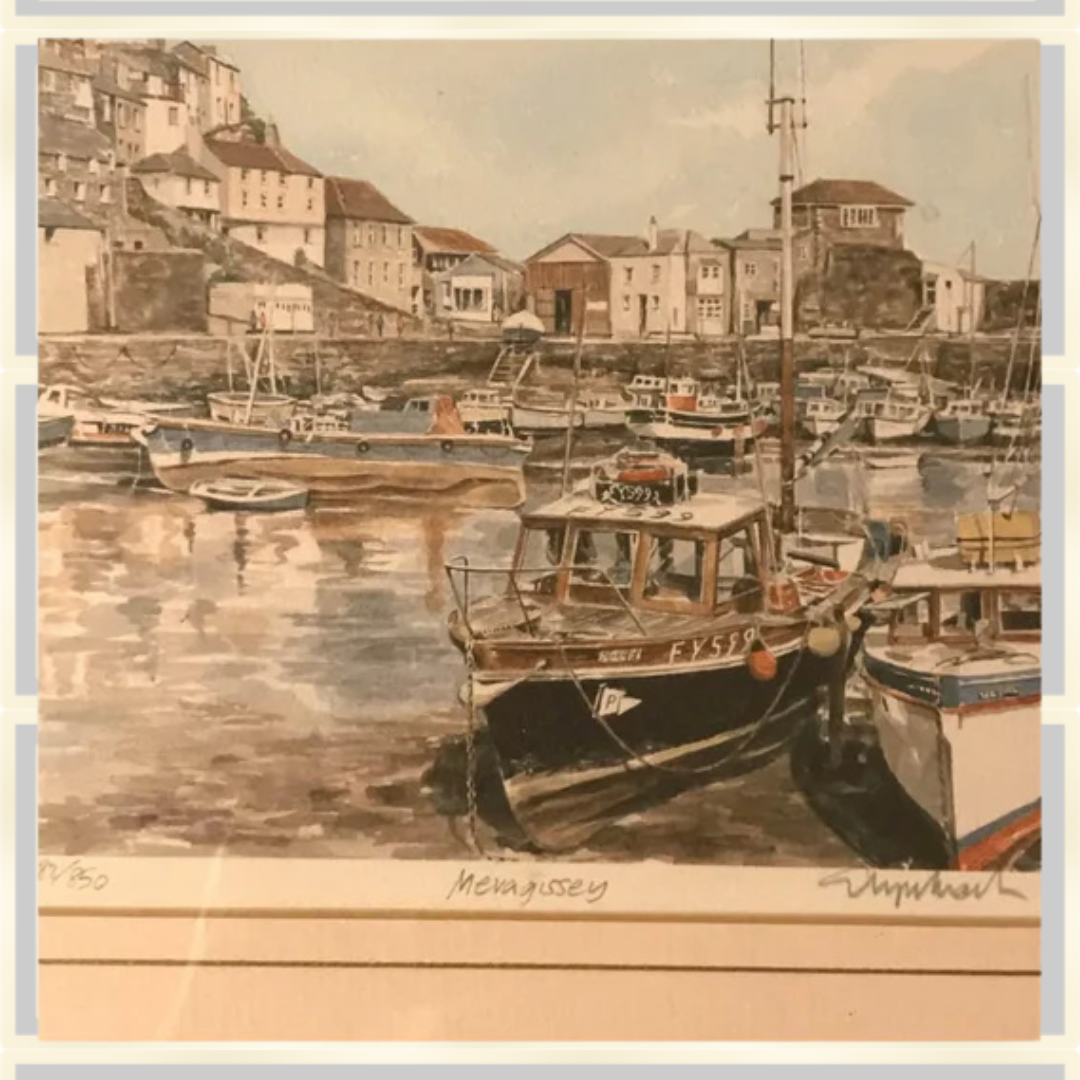 Mevagissey Watercolor Print By Glyn Martin
