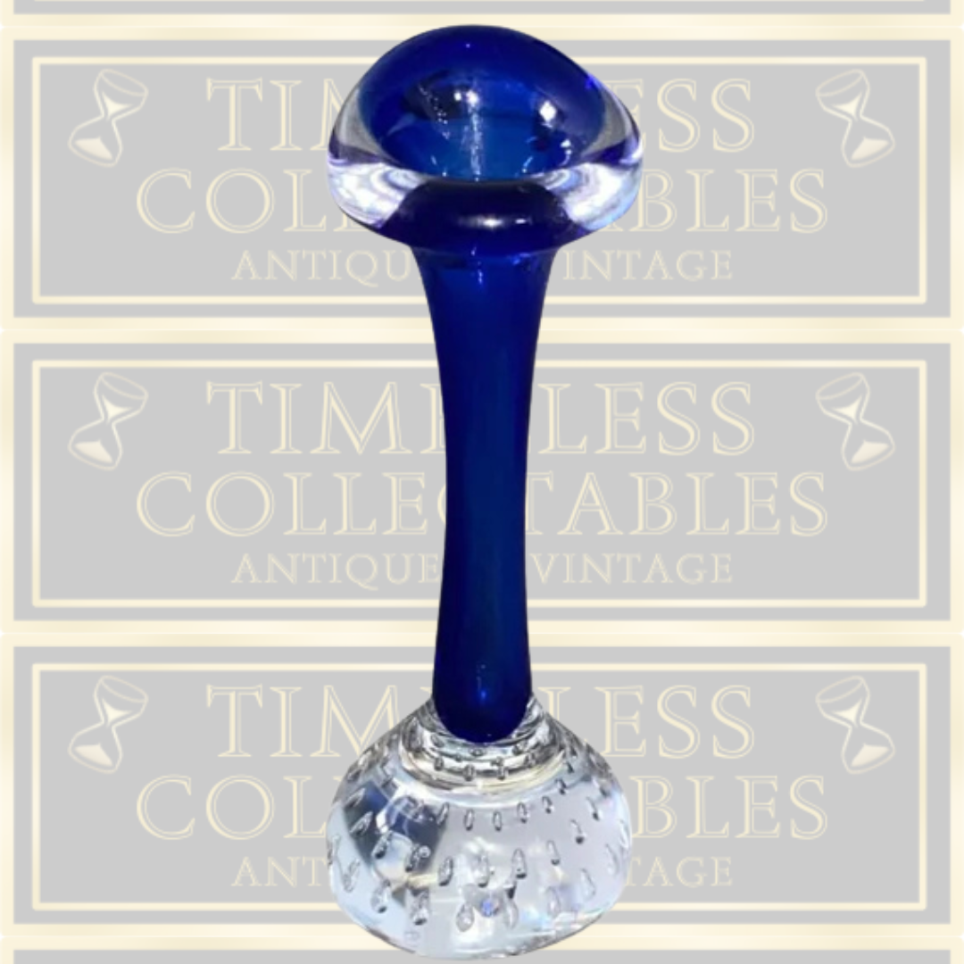 Pair Of Vintage Swedish Hand Blown Art Glass Tulip Vase