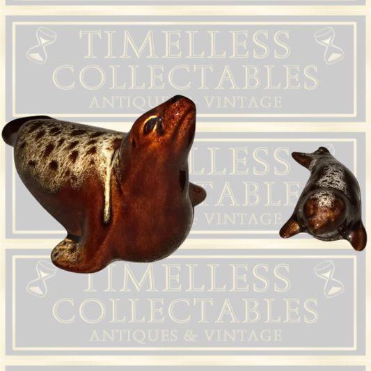 Pair Of Cornwall's Famous Fosters Vintage Pottery Seals
