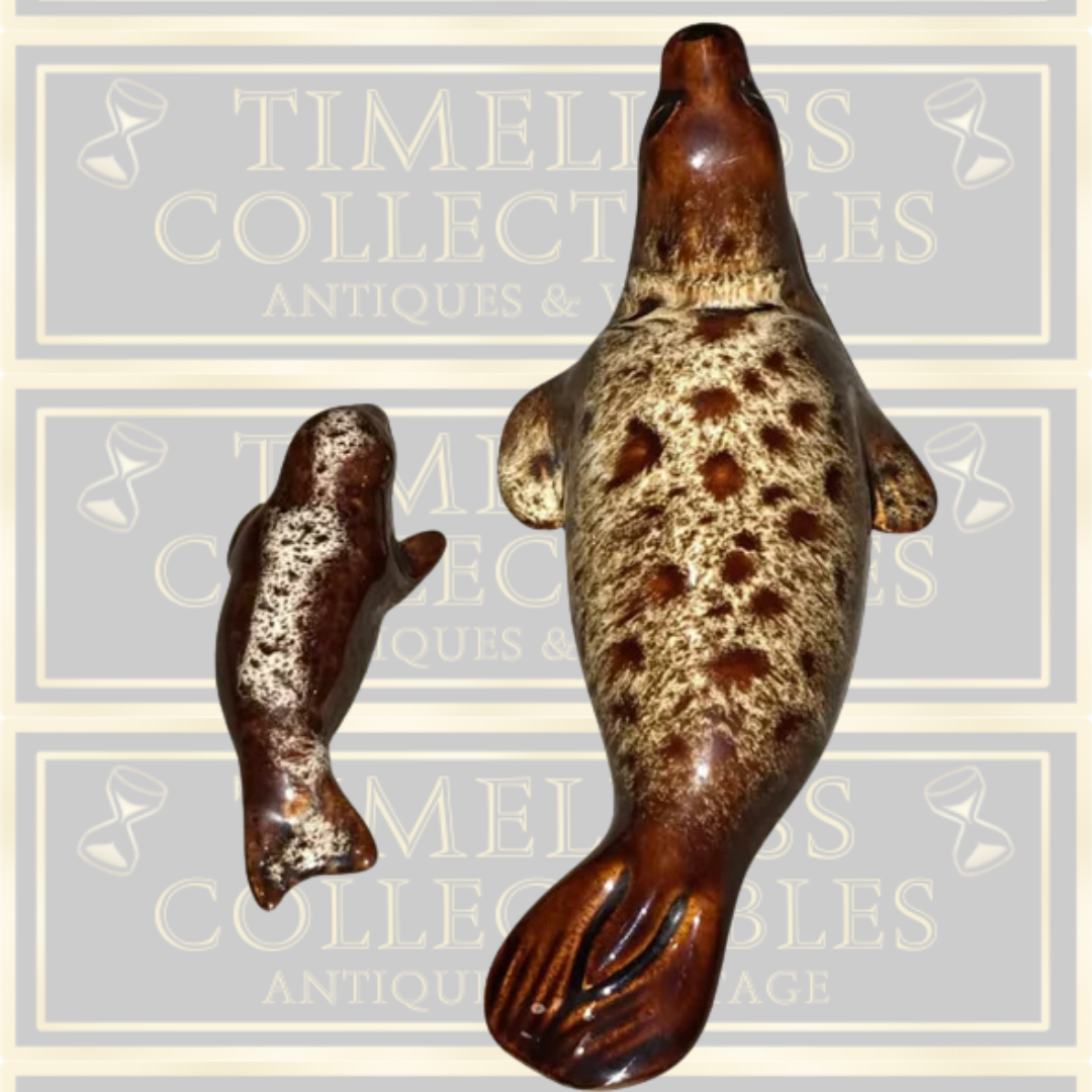 Pair Of Cornwall's Famous Fosters Vintage Pottery Seals