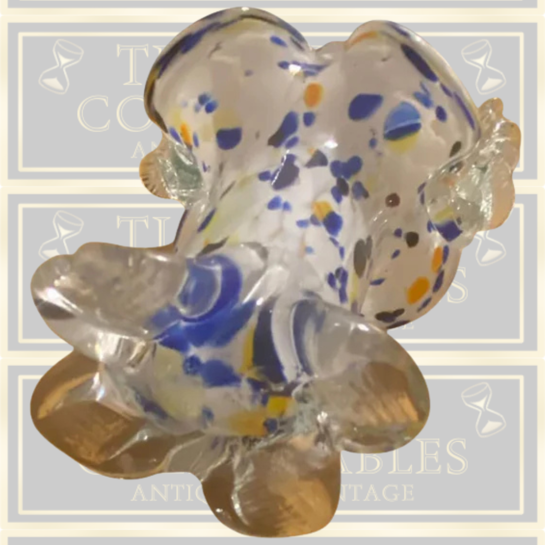 Vintage Hand Blown Murano Glass Basket/Posy Vase