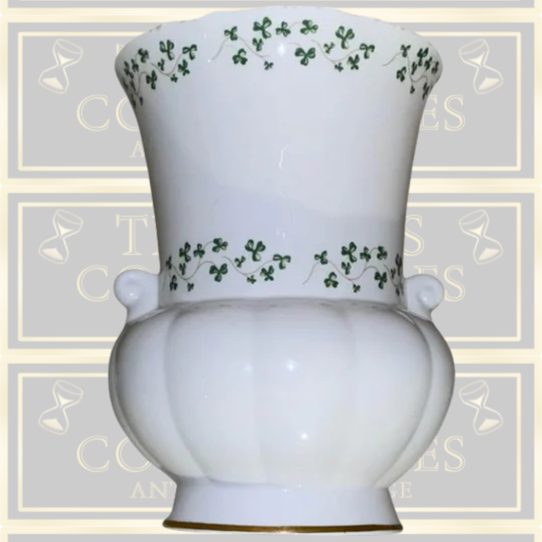 Vintage Irish Royal Tara Shamrock Vase Bone China