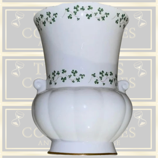 Vintage Irish Royal Tara Shamrock Vase Bone China