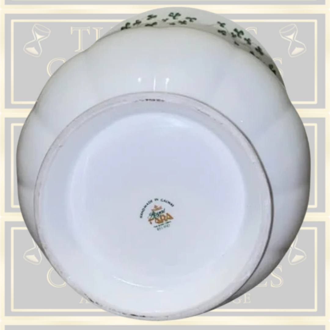 Vintage Irish Royal Tara Shamrock Vase Bone China