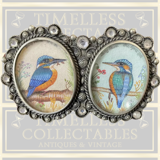 Vintage Hand-Drawn Kingfishers