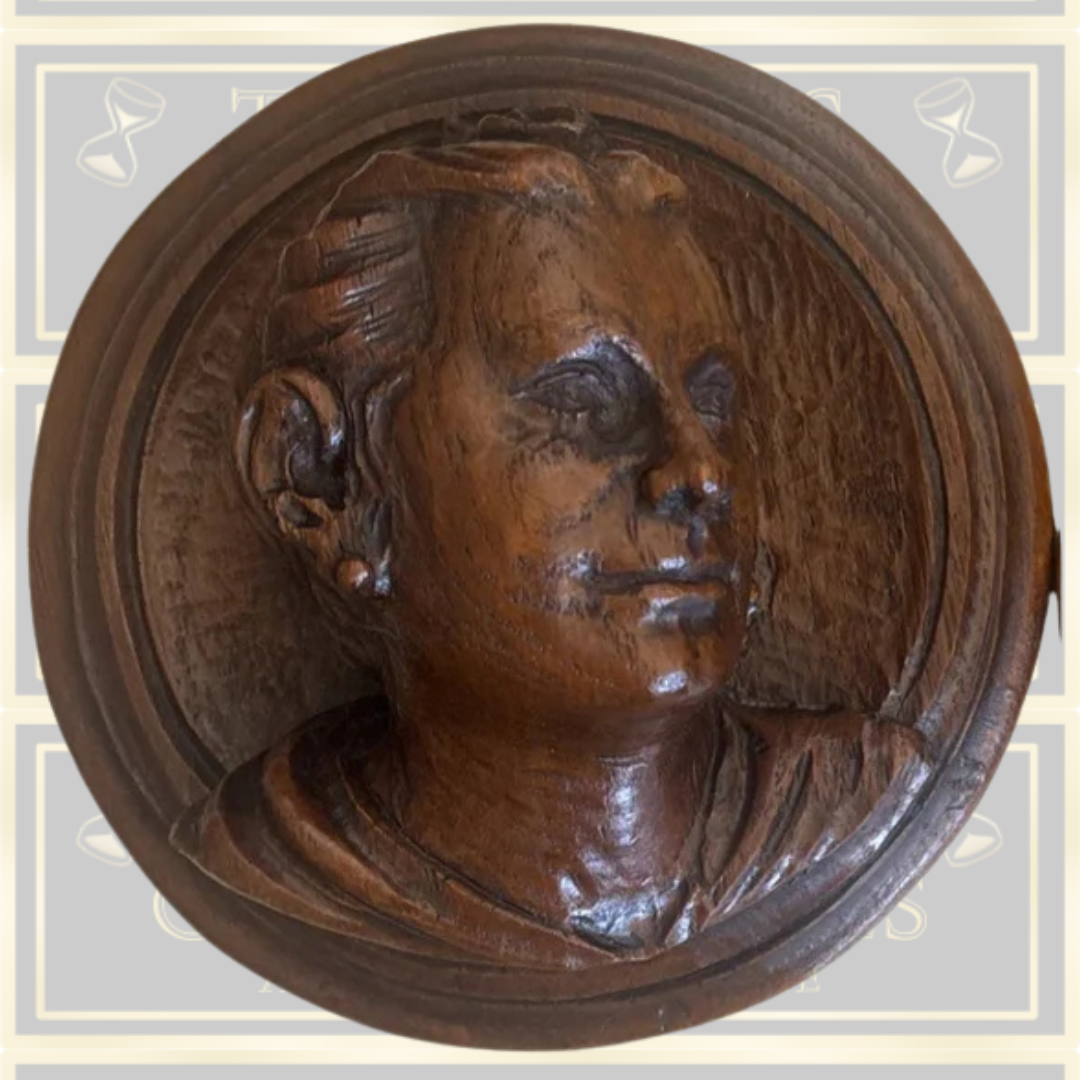 Two Hand Carved Antique French Oak Plaques