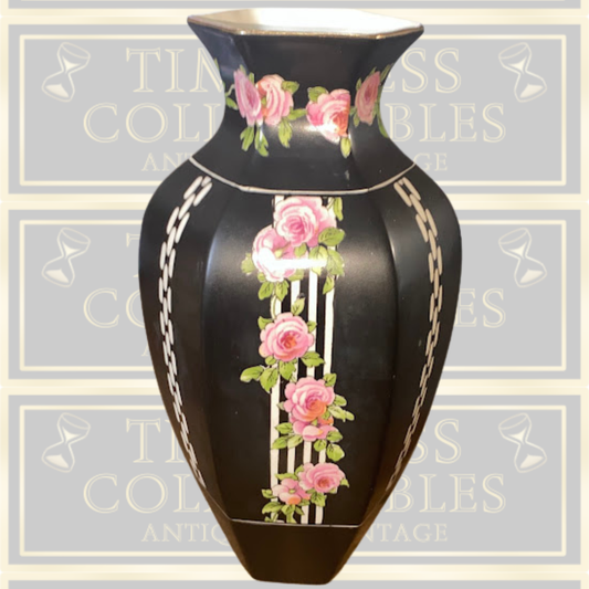 Antique Crown Ducal Pink Rose Vase