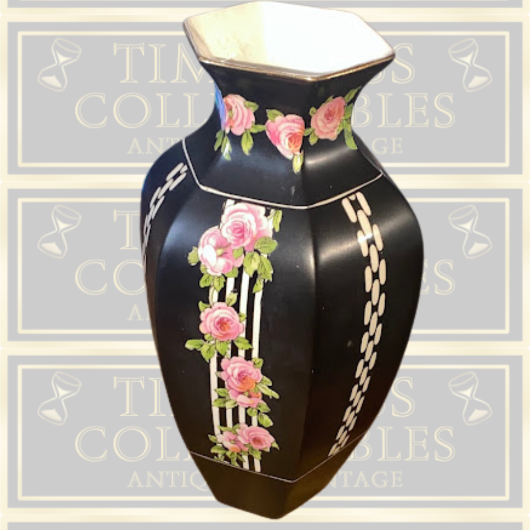 Antique Crown Ducal Pink Rose Vase