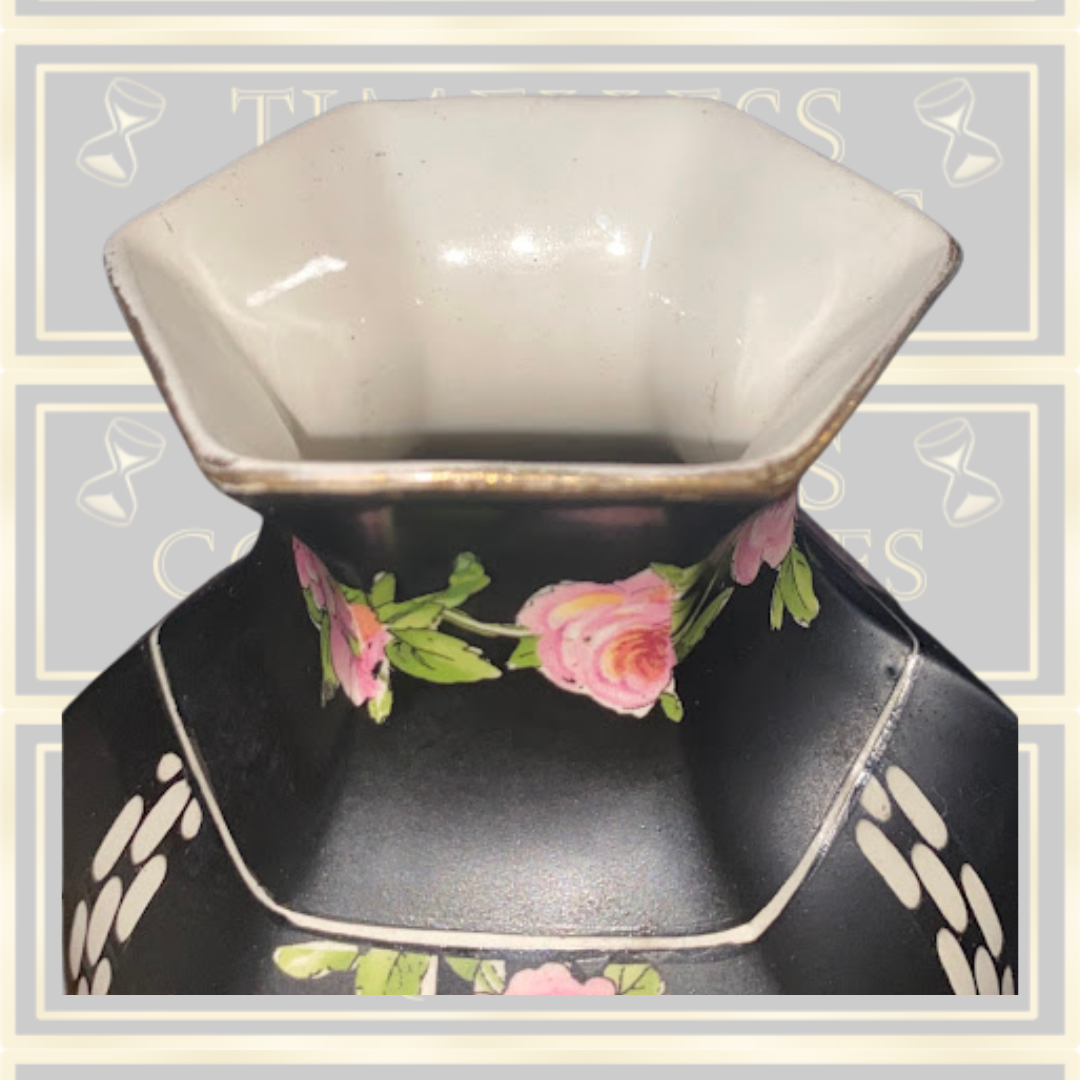 Antique Crown Ducal Pink Rose Vase