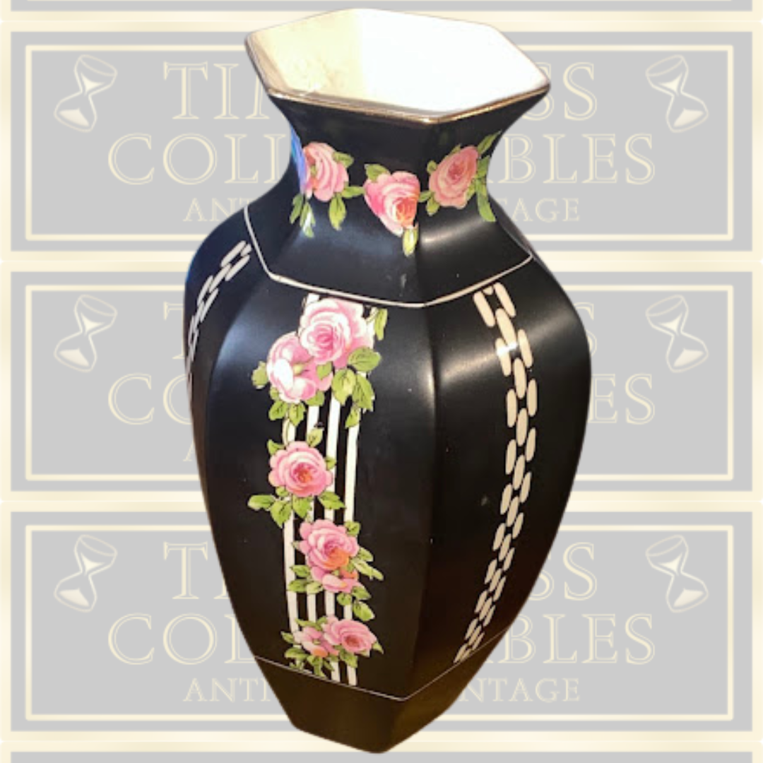 Antique Crown Ducal Pink Rose Vase