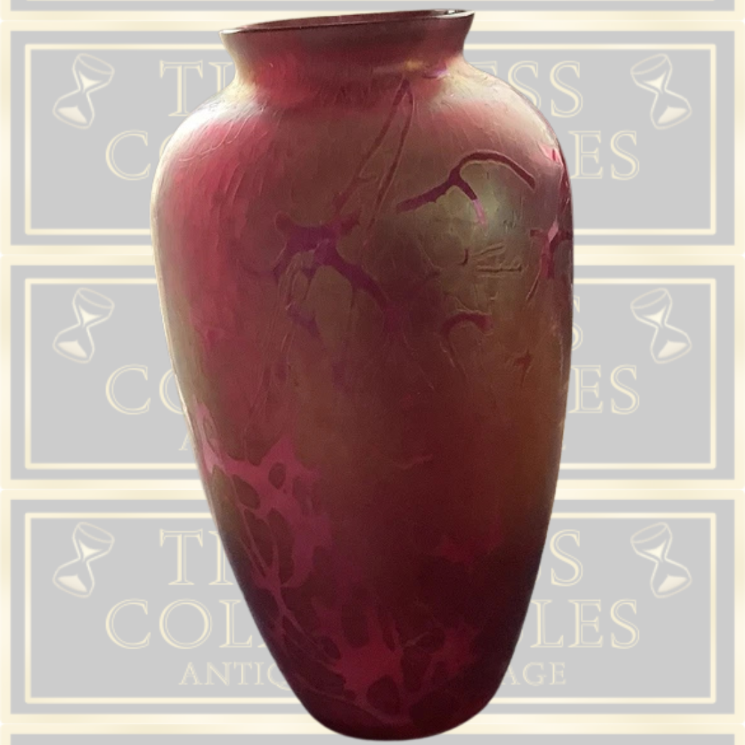 Vintage Royal Brierley Iridescent Studio Glass Vase