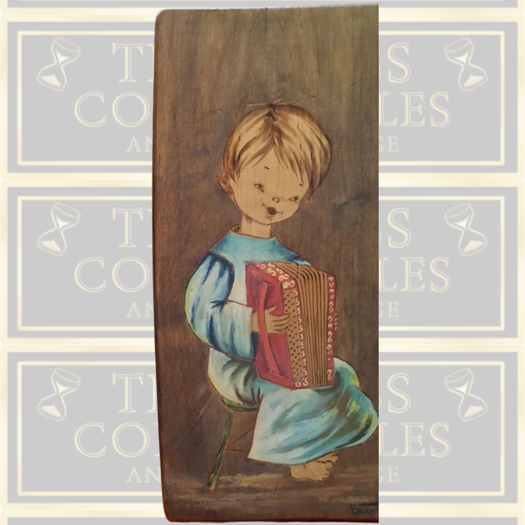Three Vintage Hand Painted Wooden Folk Art Wall Plaques