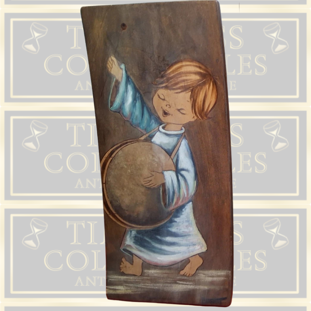 Three Vintage Hand Painted Wooden Folk Art Wall Plaques