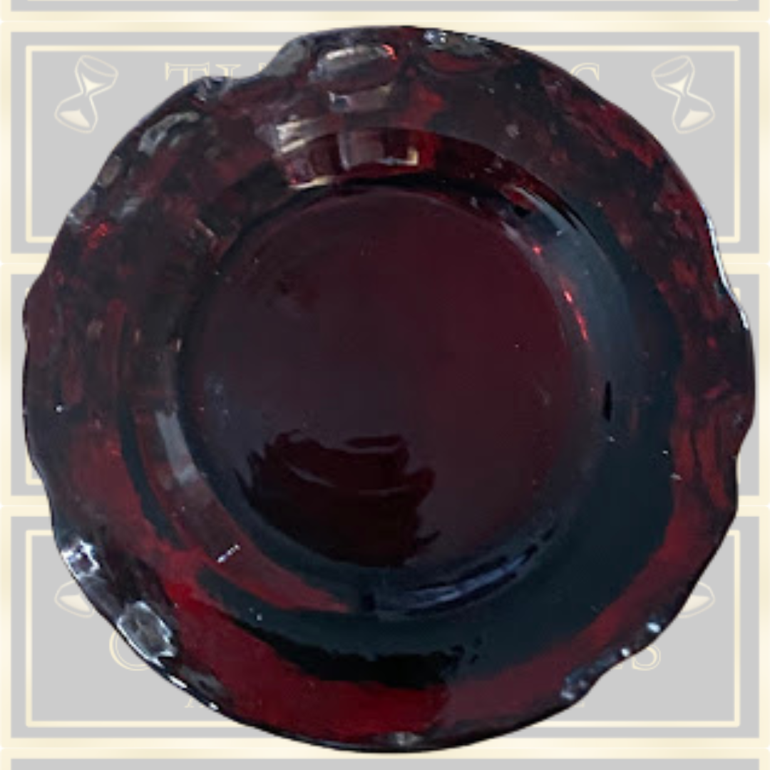 Vintage Whitefriars Ruby Red Bark Vase