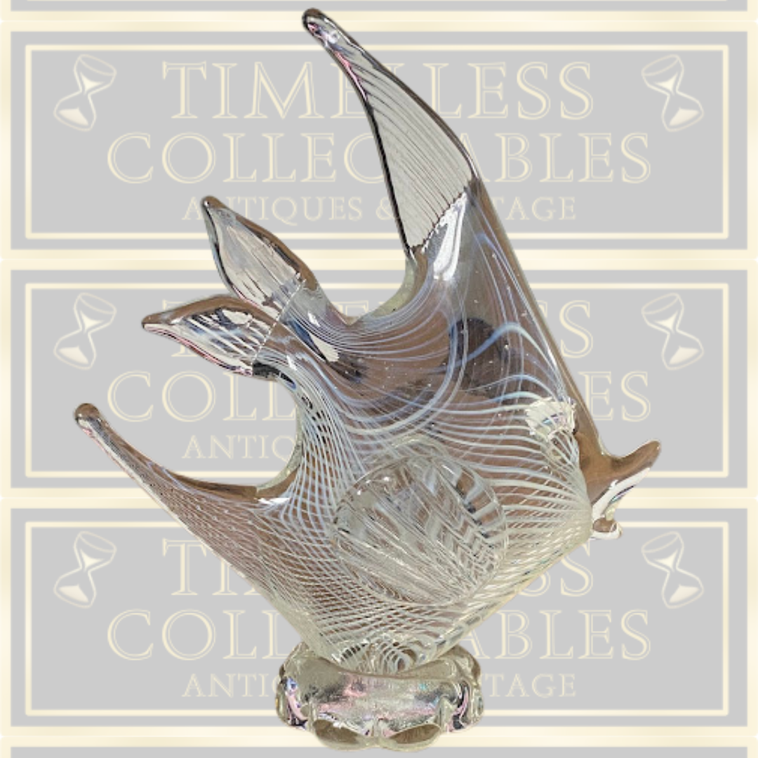 Vintage Hand-Blown Art Glass Angelfish