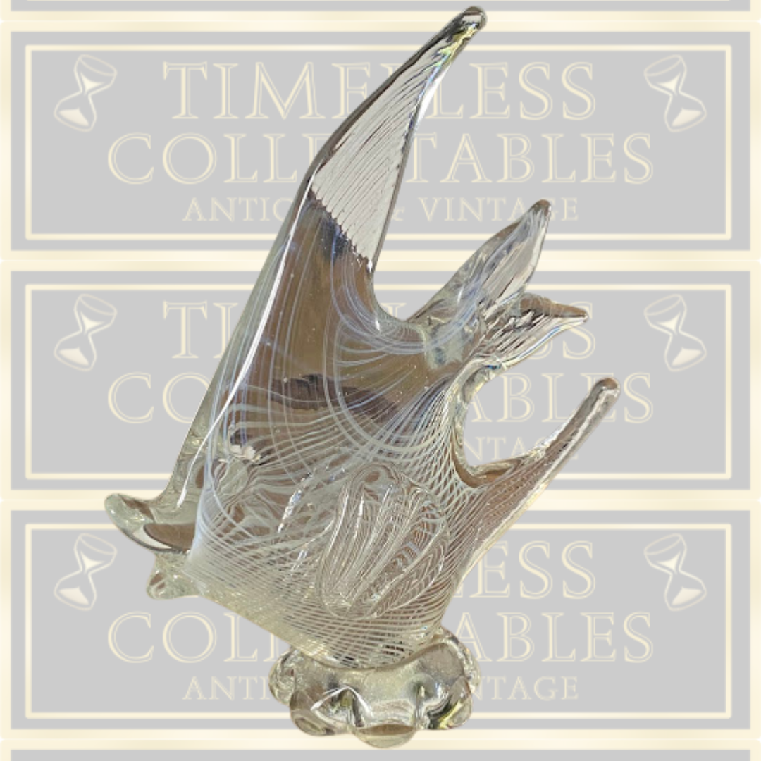 Vintage Hand-Blown Art Glass Angelfish