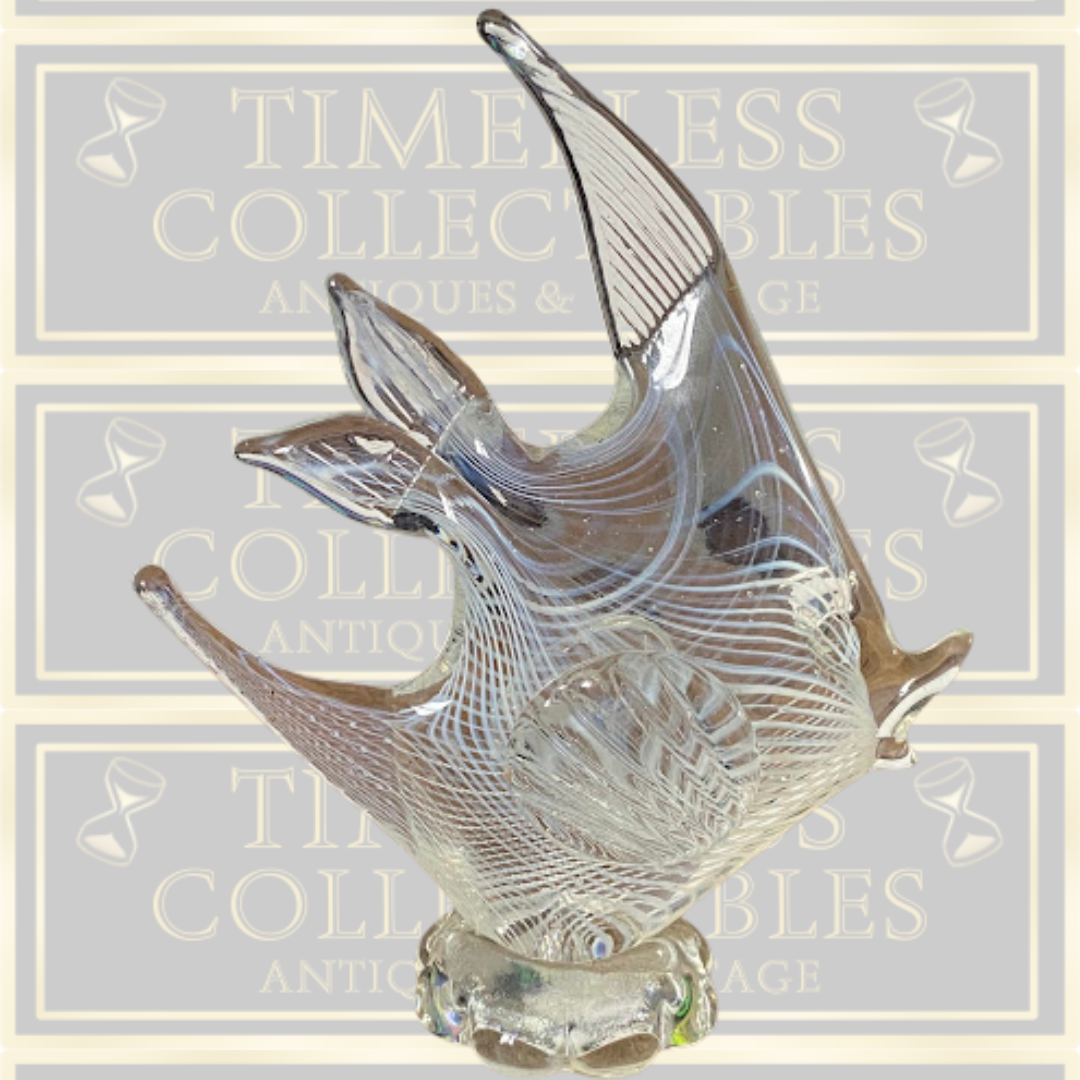 Vintage Hand-Blown Art Glass Angelfish