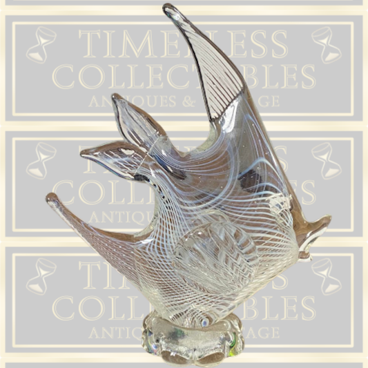Vintage Hand-Blown Art Glass Angelfish