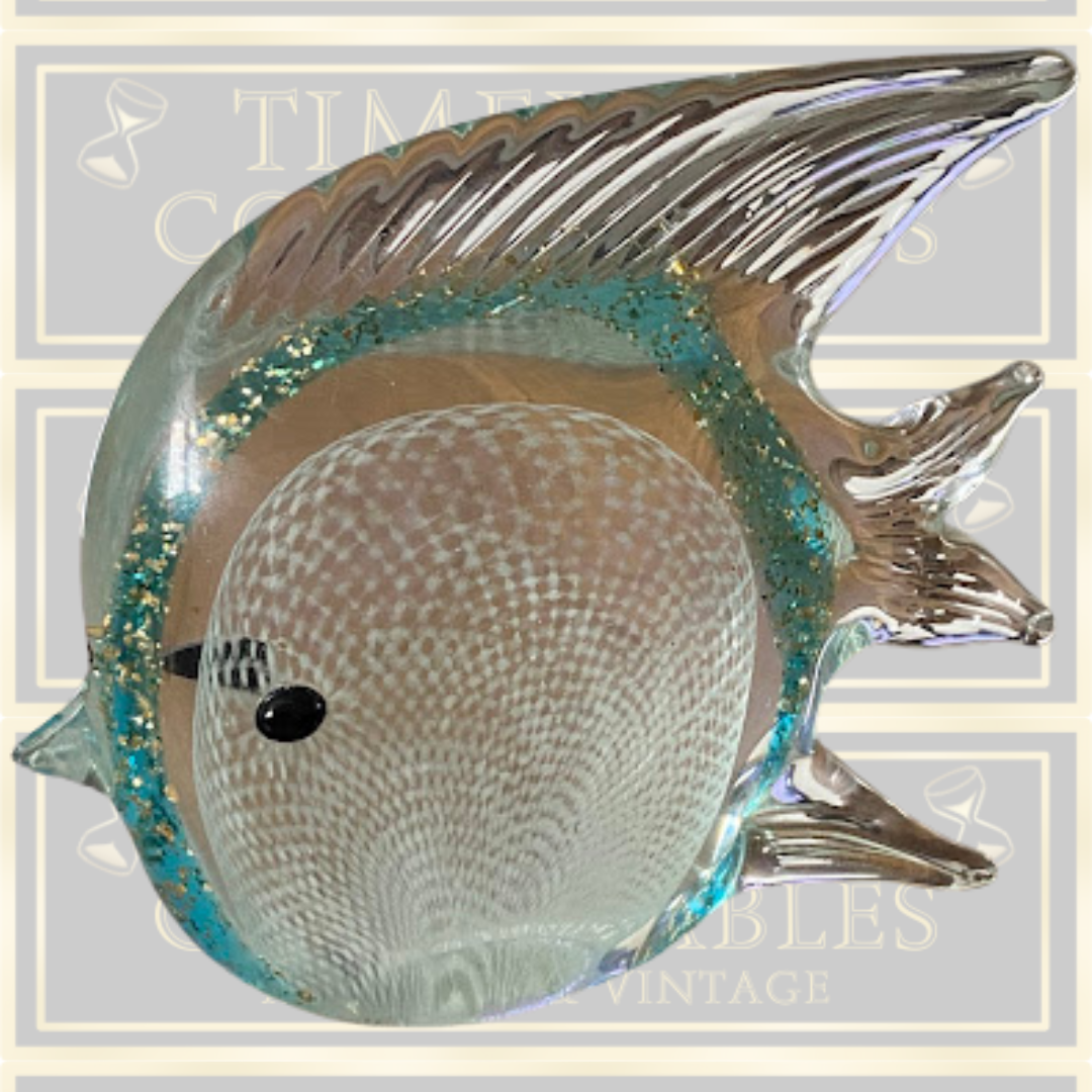 Vintage Hand Blown Glass Doctor Fish