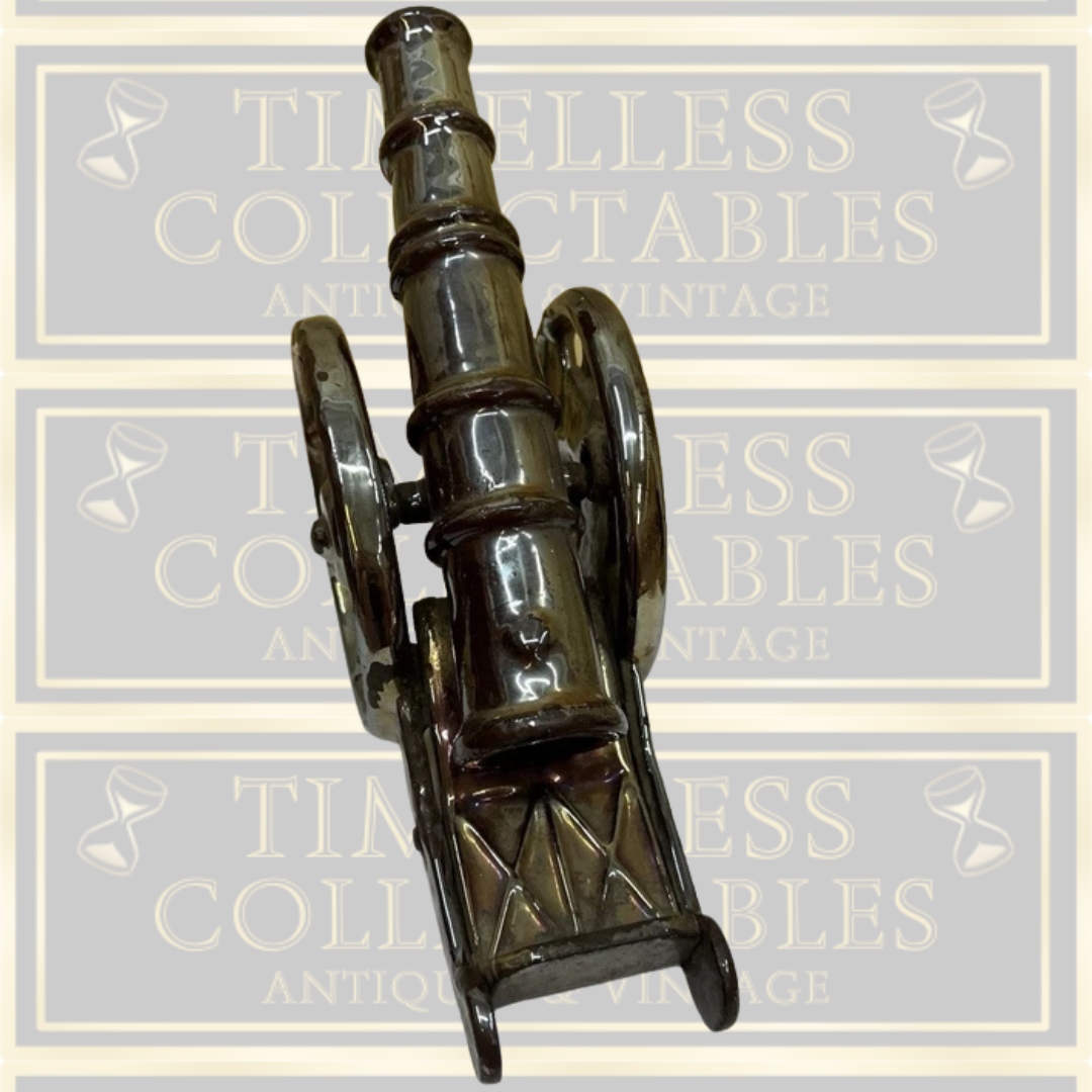 Vintage Large Cast Iron Lustre Cannon Ornaments