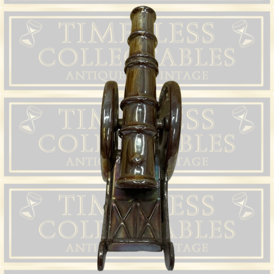 Vintage Large Cast Iron Lustre Cannon Ornaments
