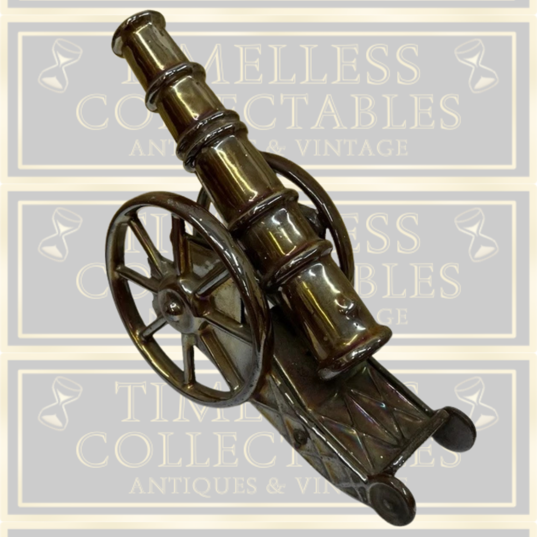 Vintage Large Cast Iron Lustre Cannon Ornaments