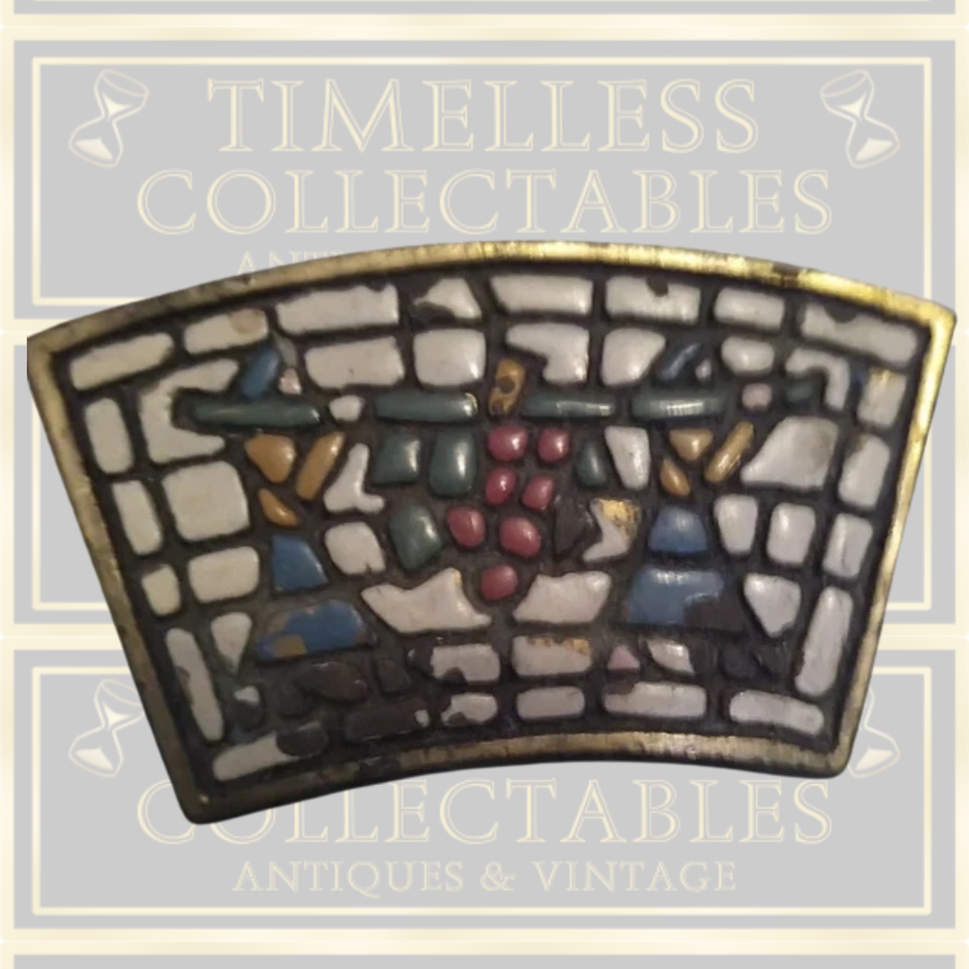 Vintage Arts & Craft Metal Mosaic Tray