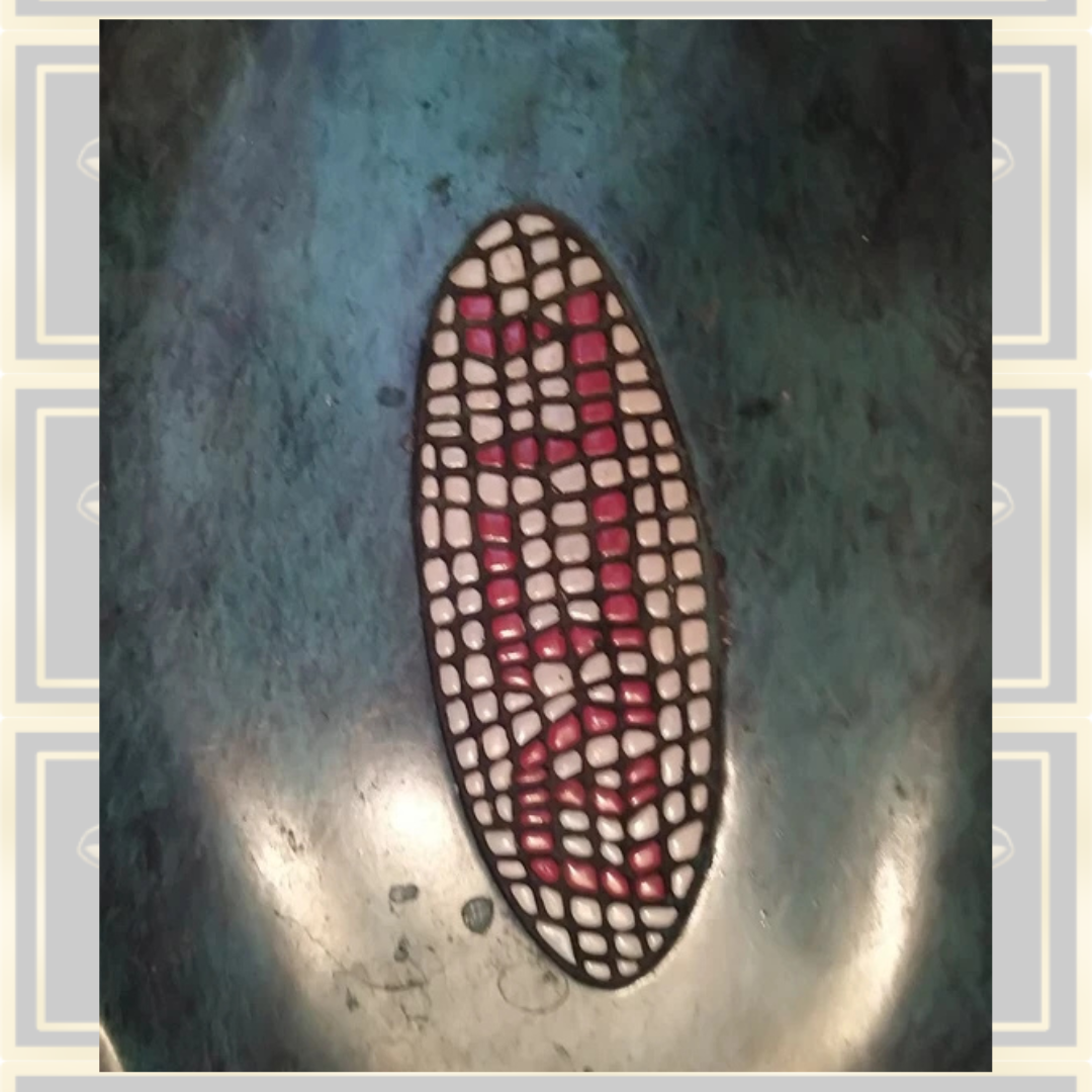 Vintage Arts & Craft Metal Mosaic Tray