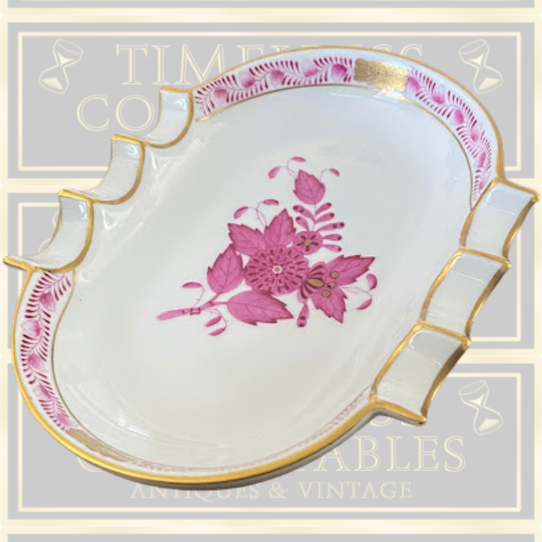 Vintage Herend Porcelain Hand painted Ashtray
