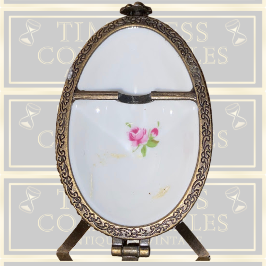 vintage Limoges scent egg trinket with box