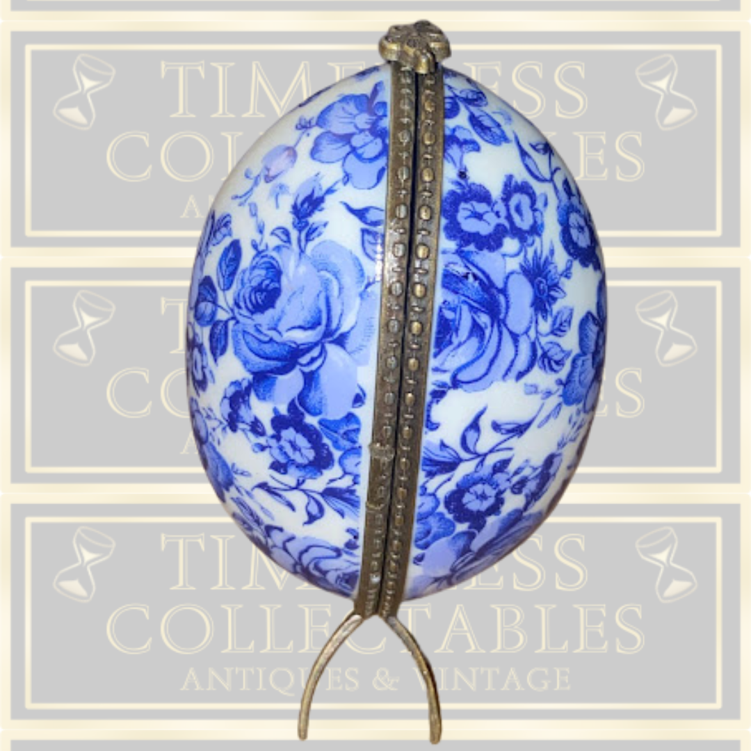 vintage Limoges scent egg trinket with box