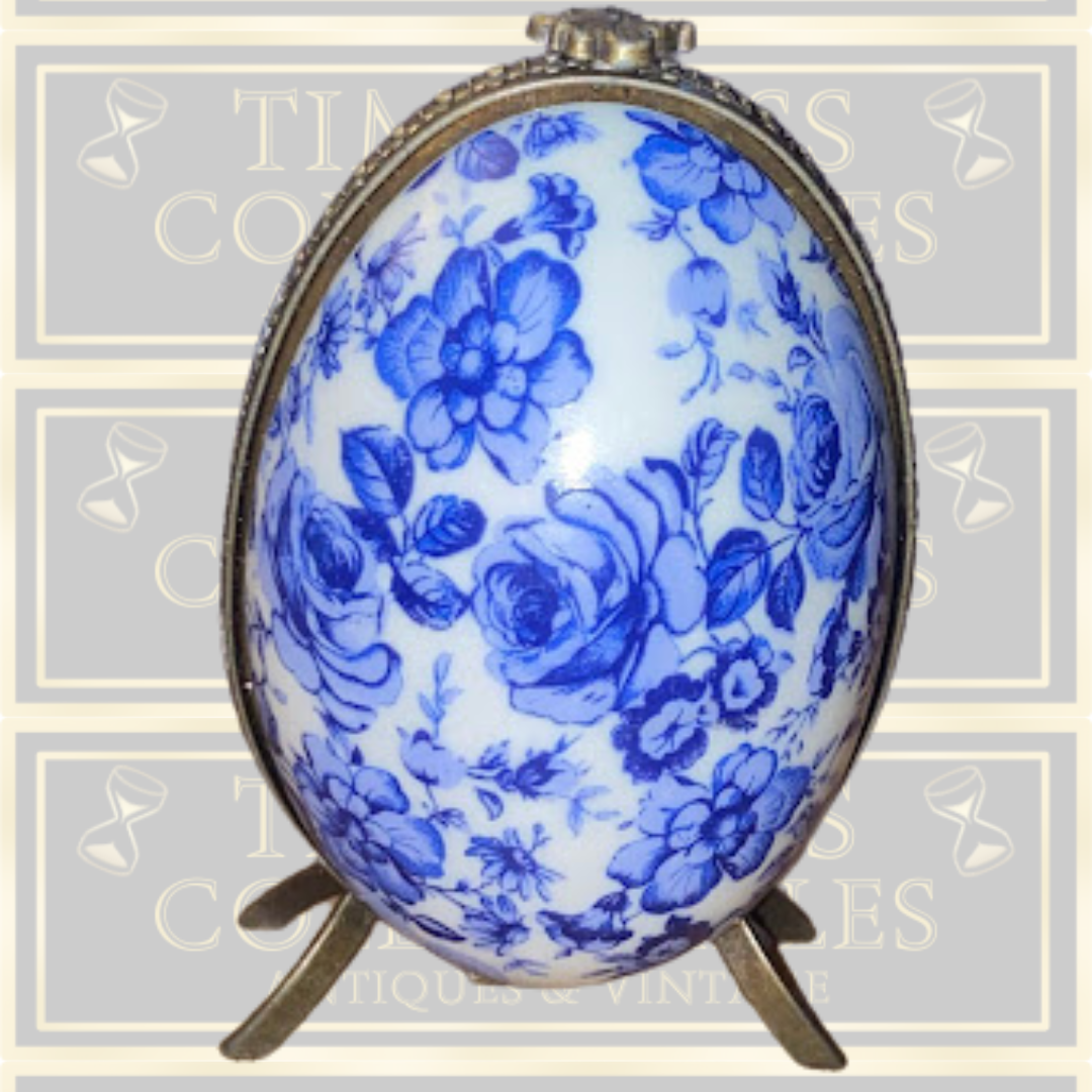 vintage Limoges scent egg trinket with box