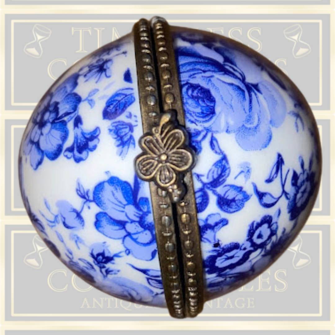 vintage Limoges scent egg trinket with box