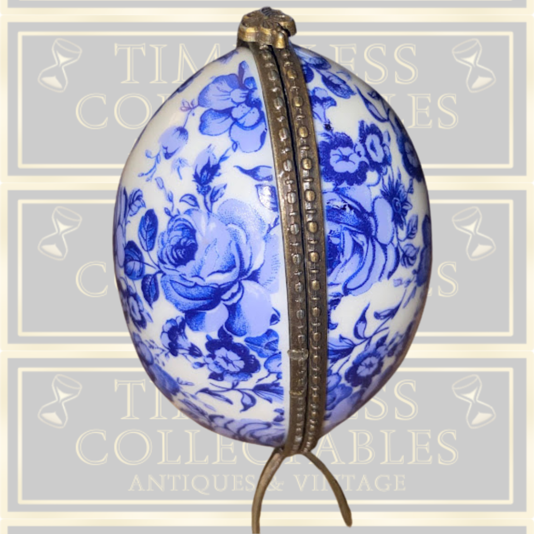 vintage Limoges scent egg trinket with box
