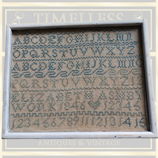 Antique Alphabet And Numbers Tapestry 1846