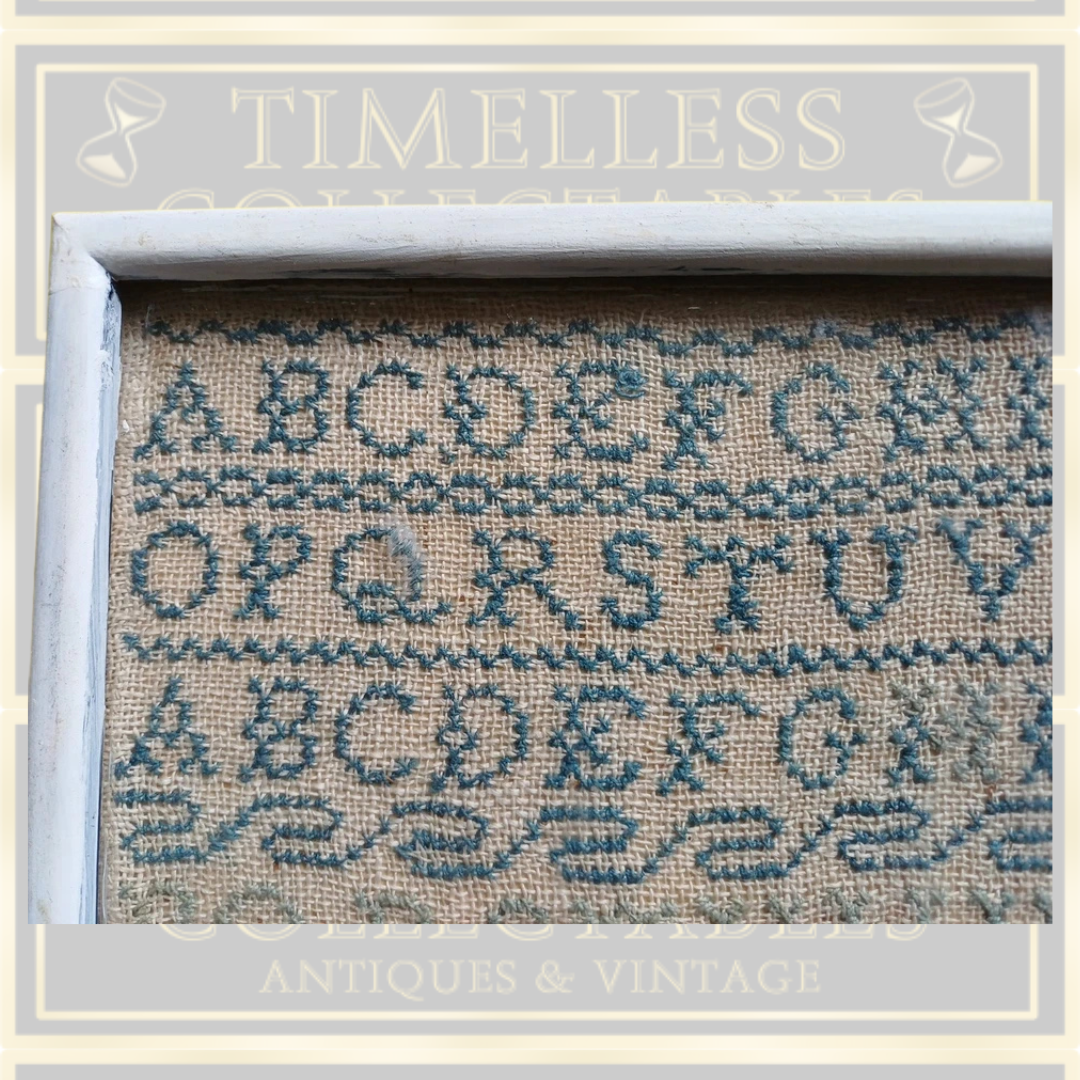 Antique Alphabet And Numbers Tapestry 1846