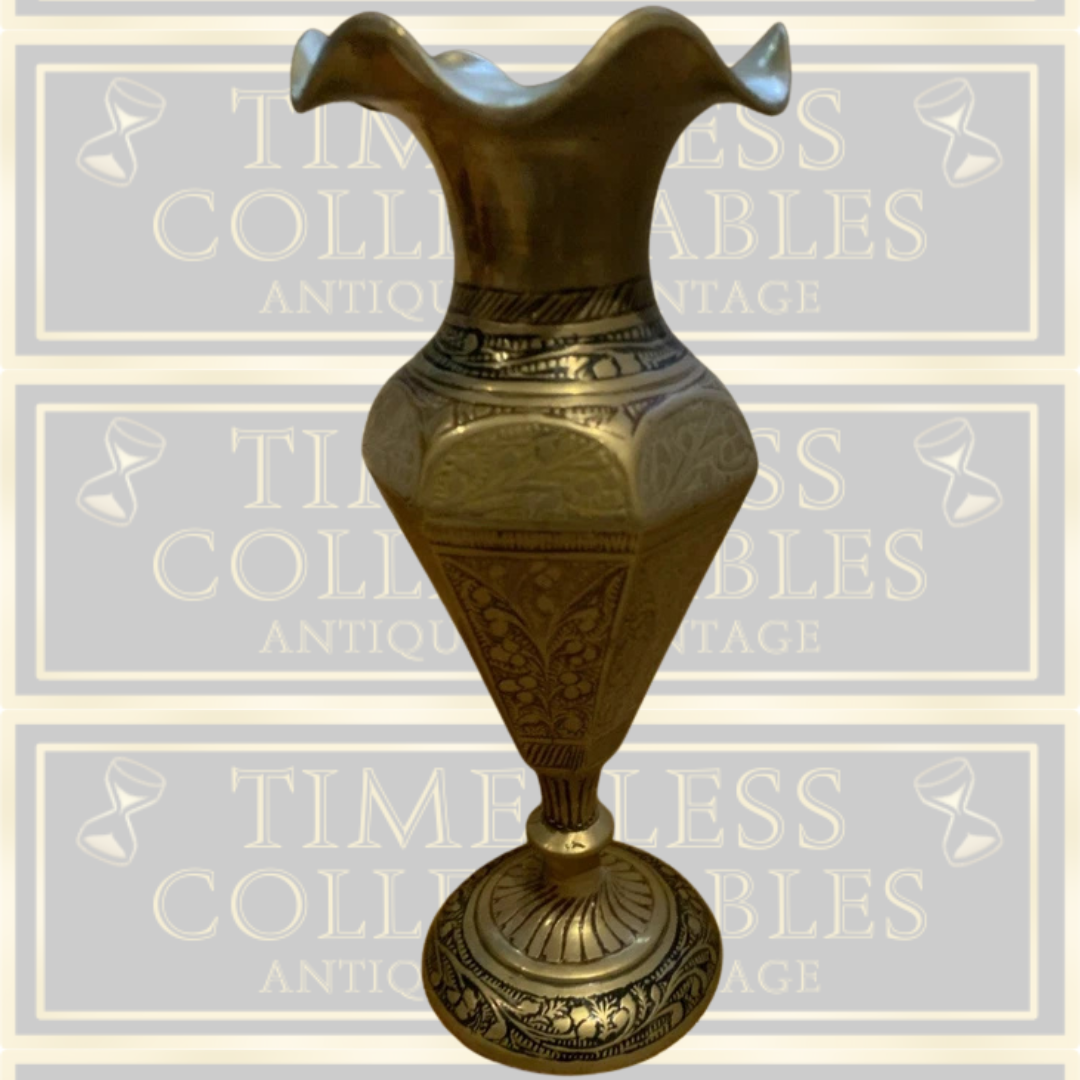 Vintage Pair Brass Bud Vases