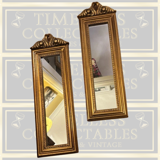 Vintage Pair Gilt Wall Mirrors