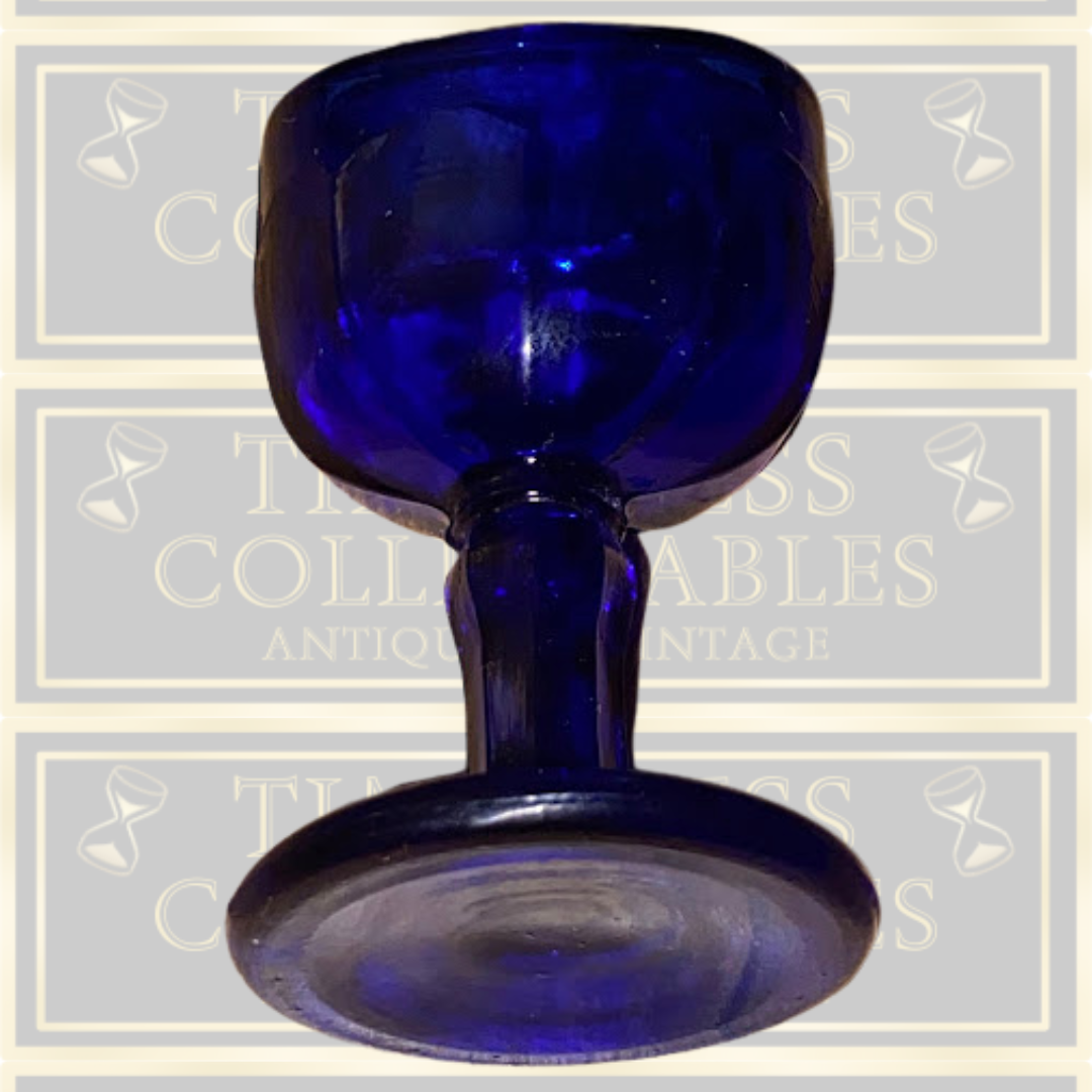 Antique Optometry Medical Cobalt Glass Eye Bath