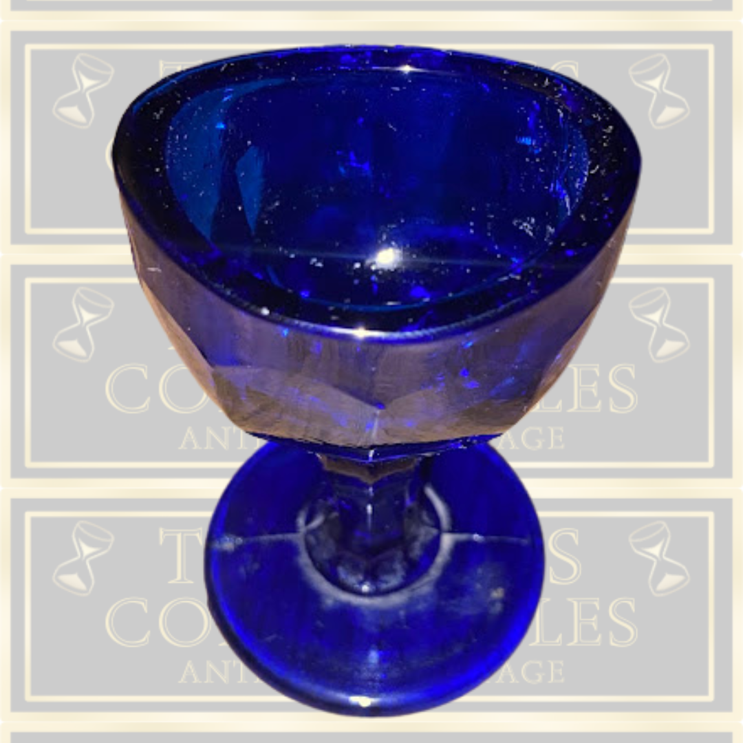 Antique Optometry Medical Cobalt Glass Eye Bath