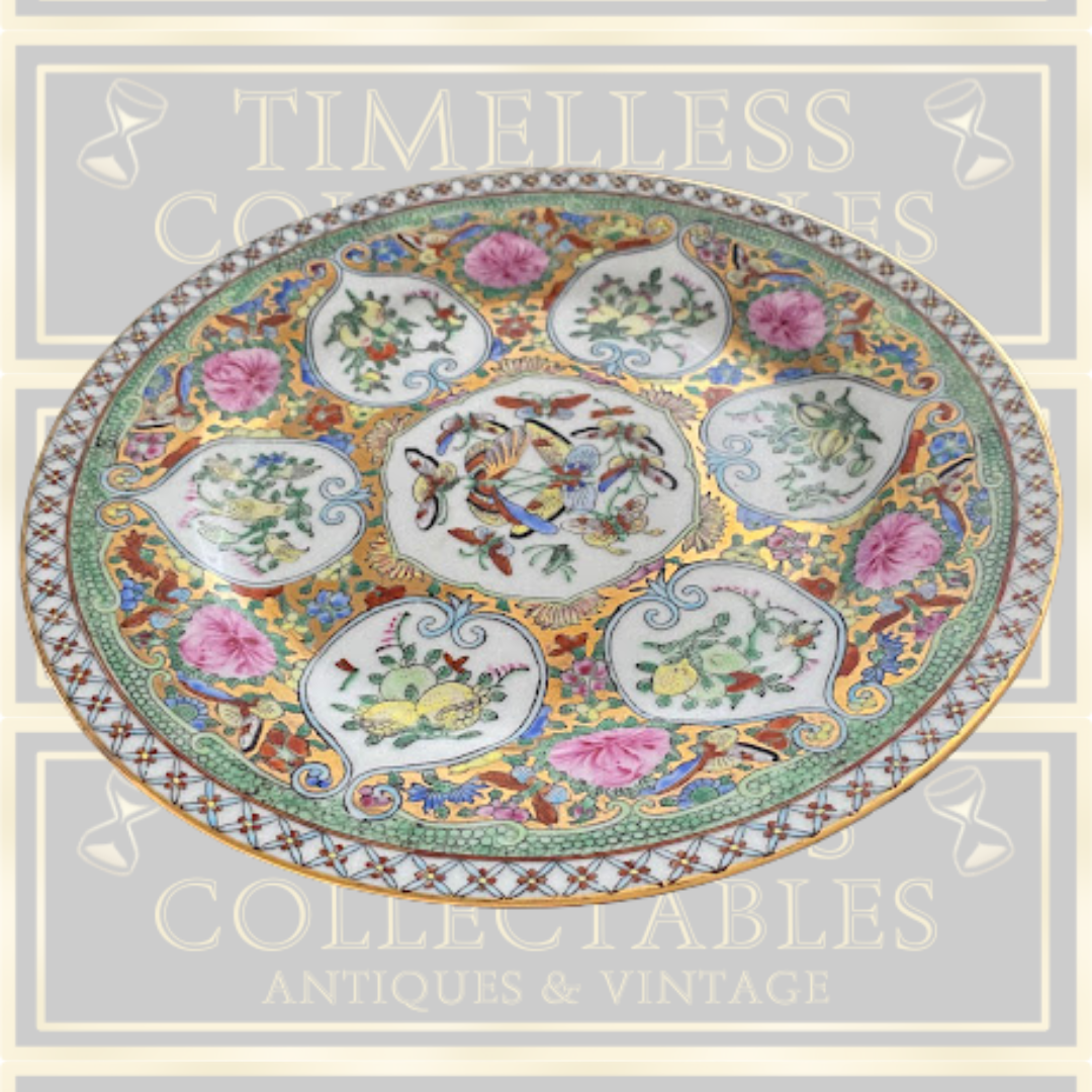 Vintage Chinese Famille Rose Medallion Plate