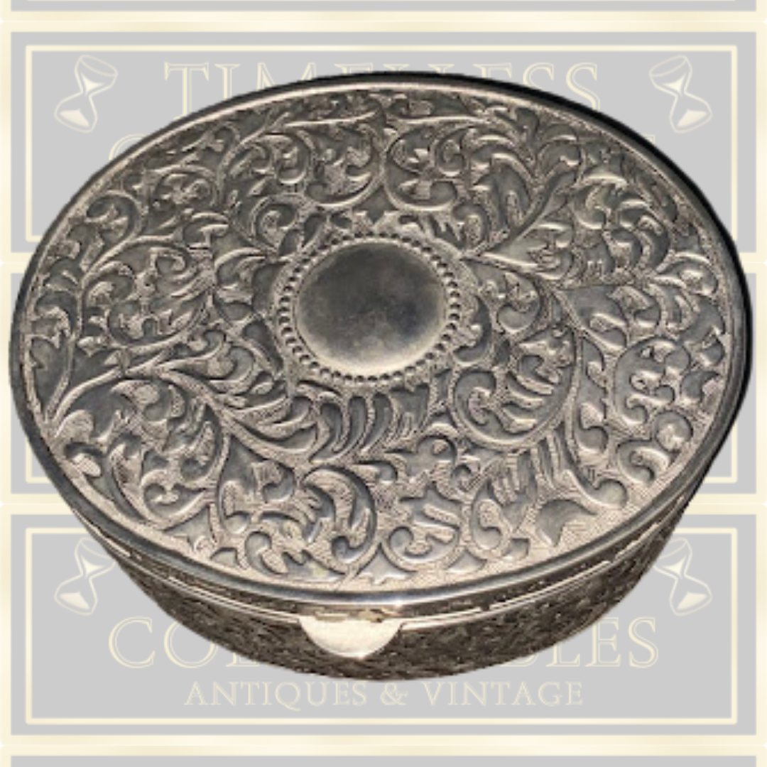 vintage large silver plate oval jewellery casket