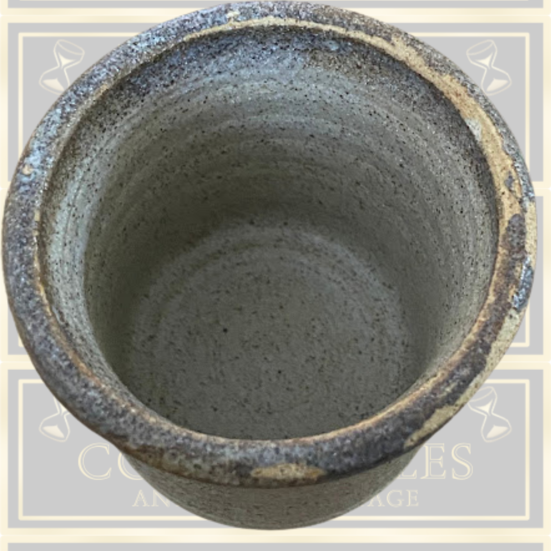 Vintage Small Stoneware Lidded Canister