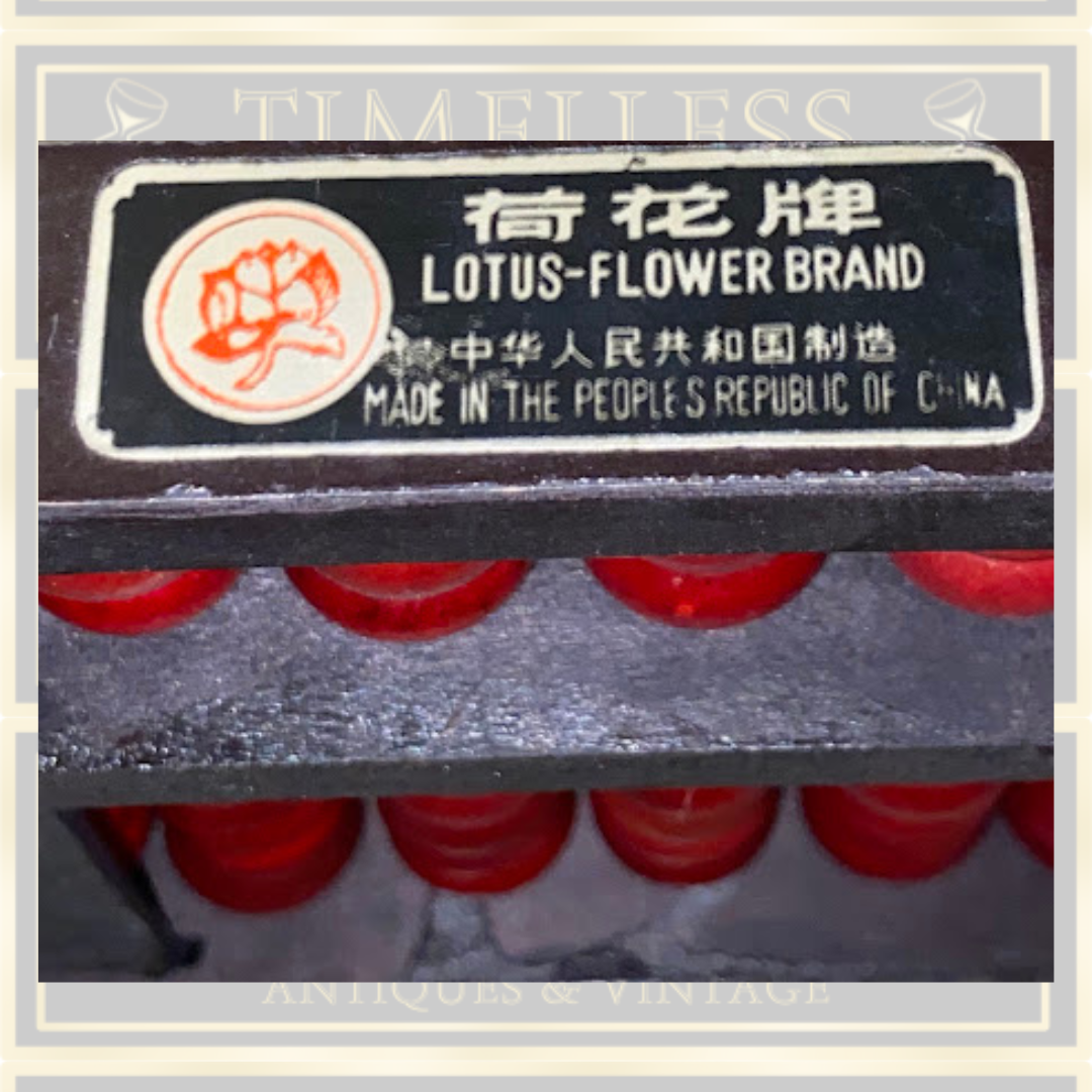 Vintage Lotus-Flower Brand Abacus