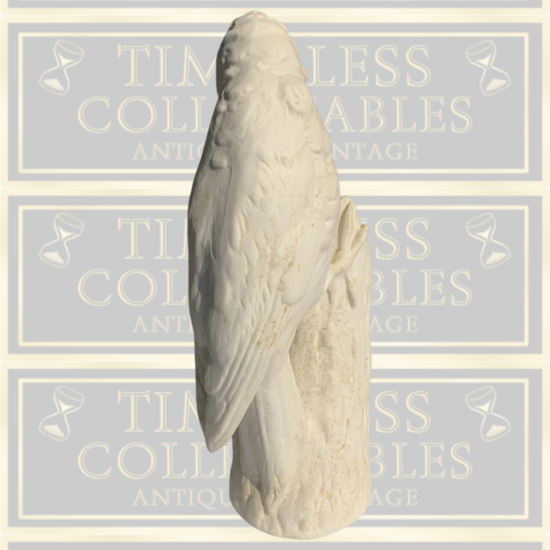 Vintage Goebel White Bisque Spotted Woodpecker Bird