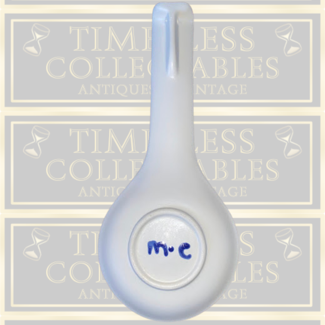 Vintage Studio Hand Painted Spoon Rest Signed M.C