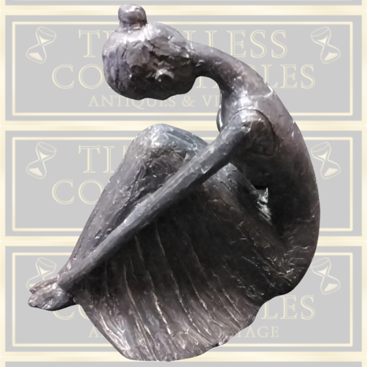 Vintage Large Sitting Ballerina Lady Ornament