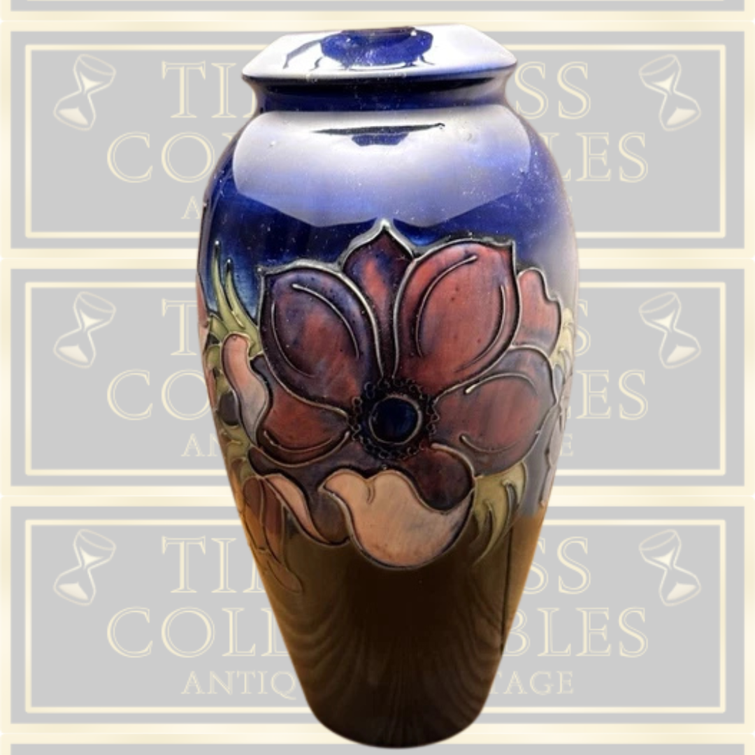 Vintage Large Moorcroft Anemone Table Lamp