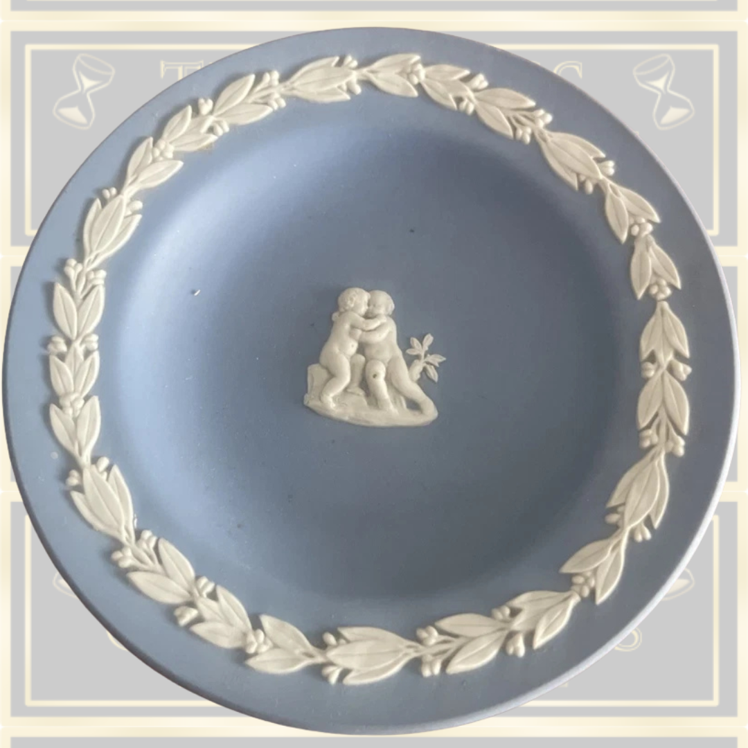 Vintage Wedgwood Jasperware cherub plate